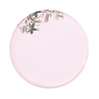 Plate, pink flower print